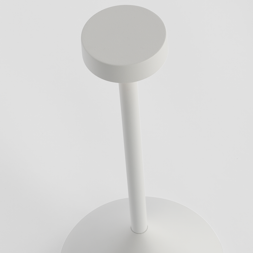Moneta Short Accent Rechargeable Table Lamp Matte White 2700K 90 CRI