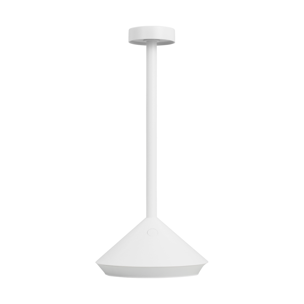 Moneta Short Accent Rechargeable Table Lamp Matte White 2700K 90 CRI
