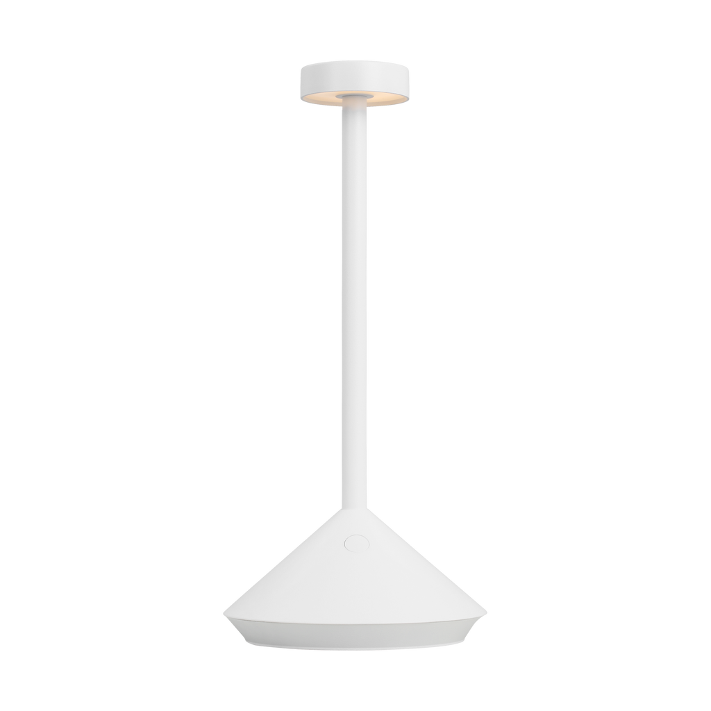 Moneta Short Accent Rechargeable Table Lamp Matte White 2700K 90 CRI