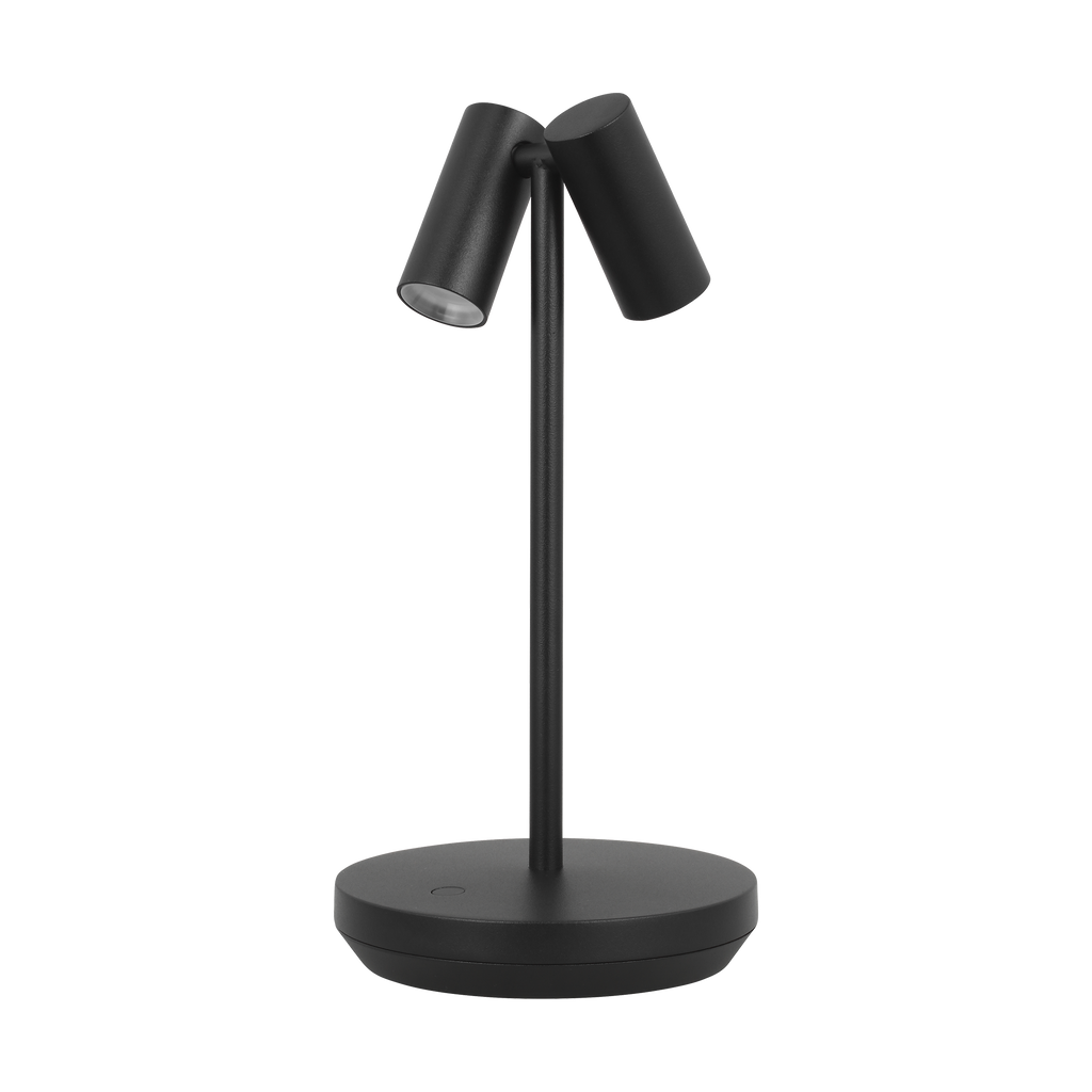Doppia Short Accent Rechargeable Table Lamp Black 2700K 90 CRI