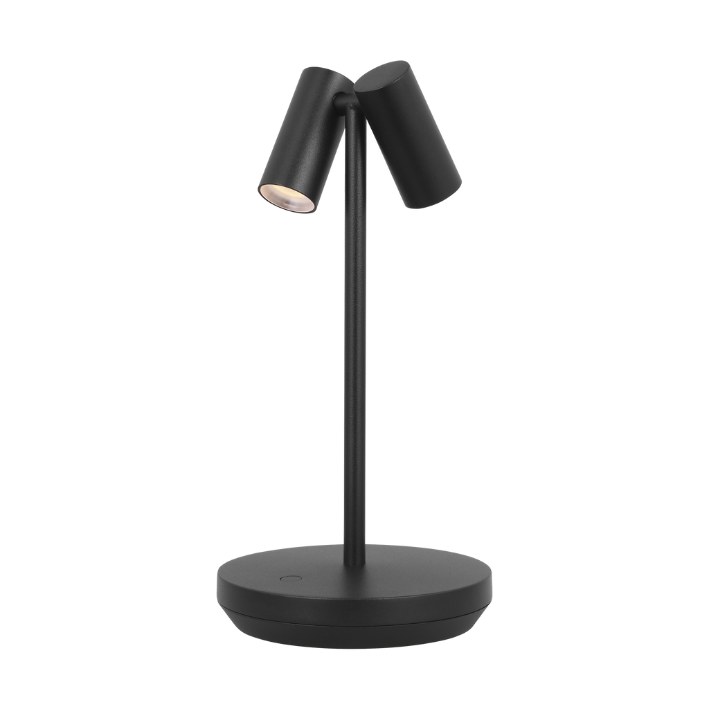 Doppia Short Accent Rechargeable Table Lamp Black 2700K 90 CRI
