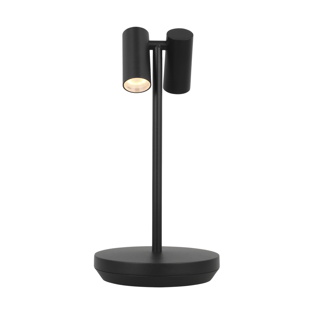 Doppia Short Accent Rechargeable Table Lamp Black 2700K 90 CRI