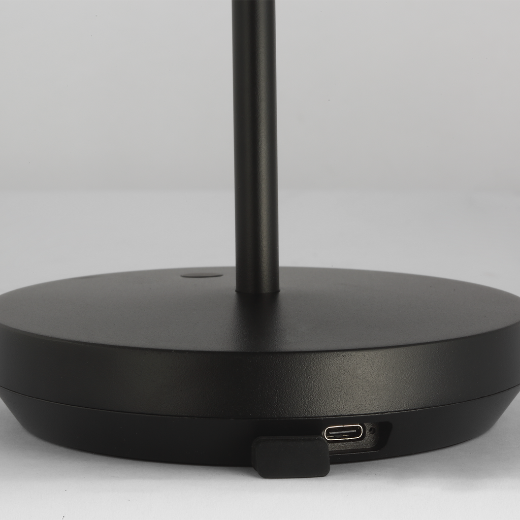 Doppia Short Accent Rechargeable Table Lamp Black 2700K 90 CRI