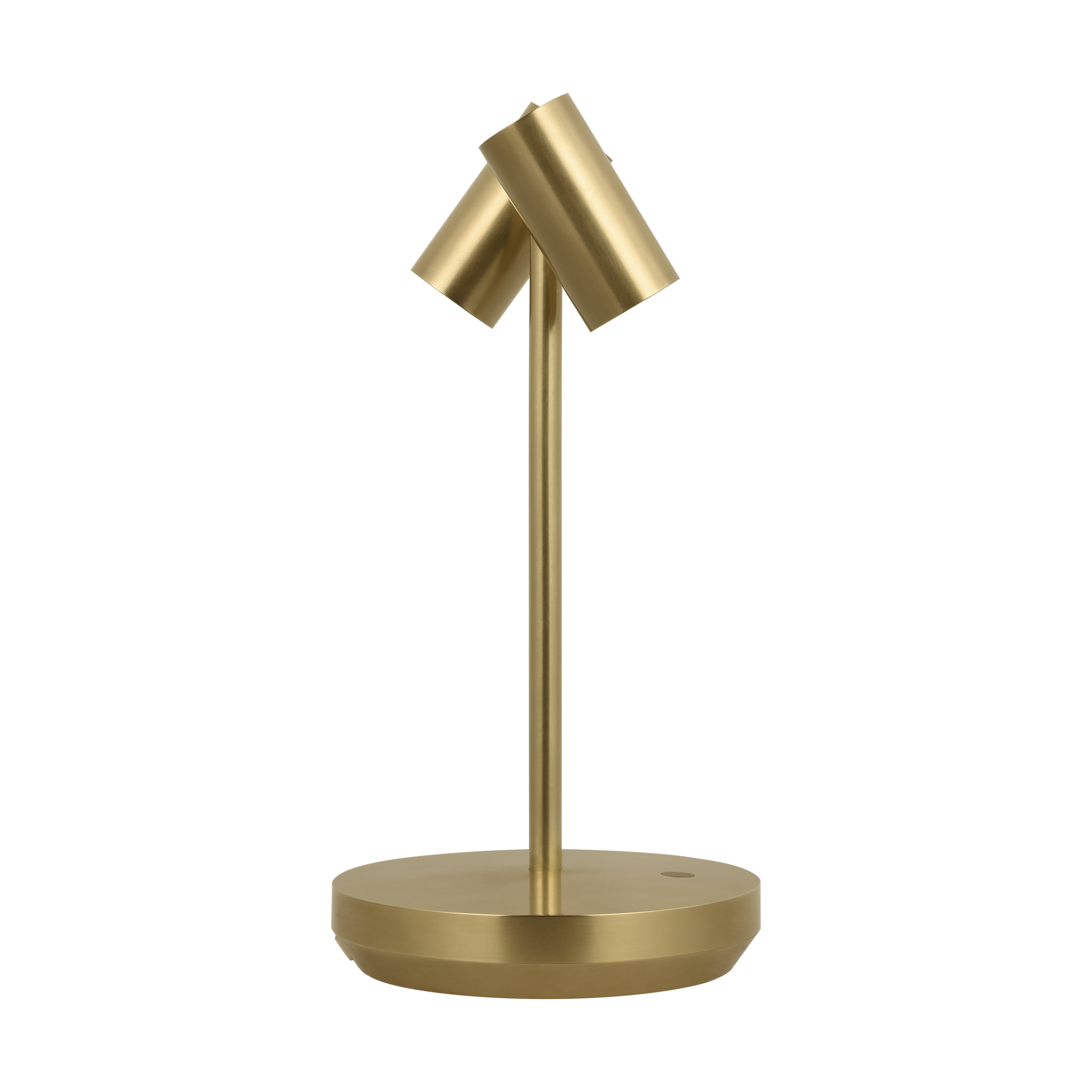 Doppia Short Accent Rechargeable Table Lamp Hand Rubbed Antique Brass 2700K 90 CRI