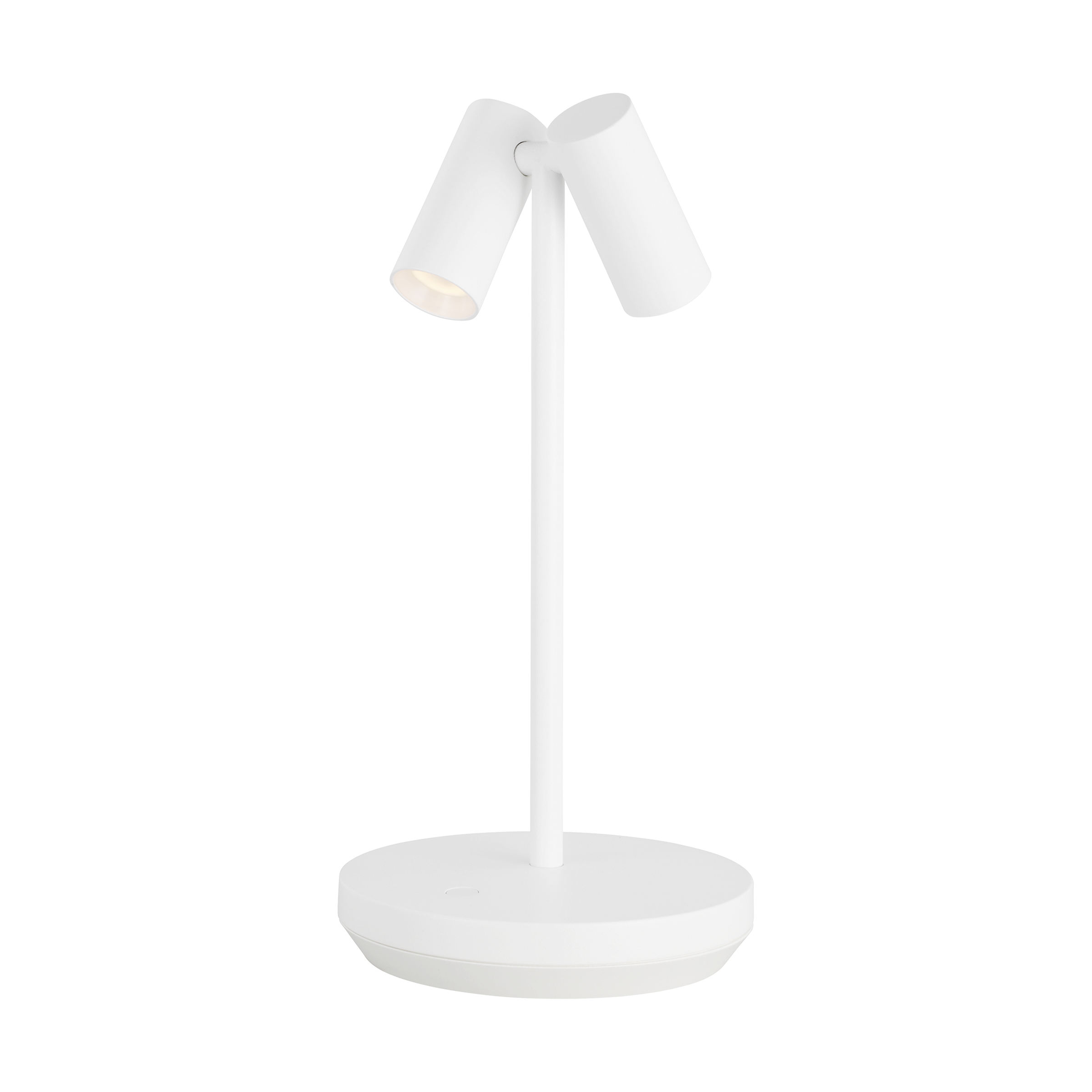 Doppia Short Accent Rechargeable Table Lamp Matte White 2700K 90 CRI