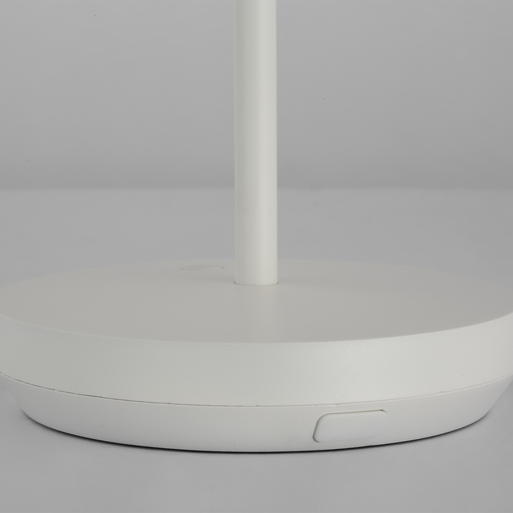 Doppia Short Accent Rechargeable Table Lamp Matte White 2700K 90 CRI