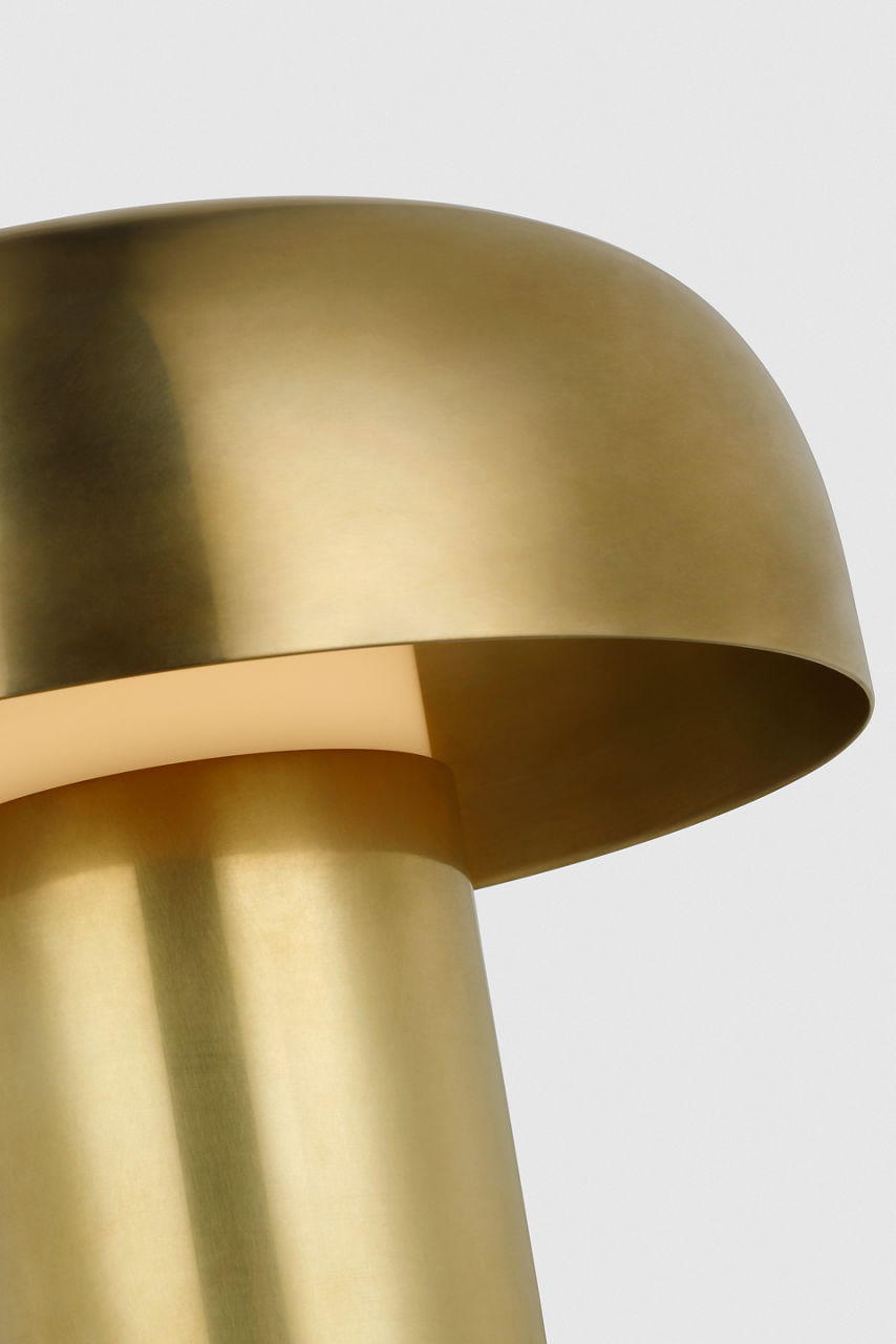 Louver 9 Rechargeable Table Lamp | Hand Rubbed Antique Brass 2700K 90 CRI
