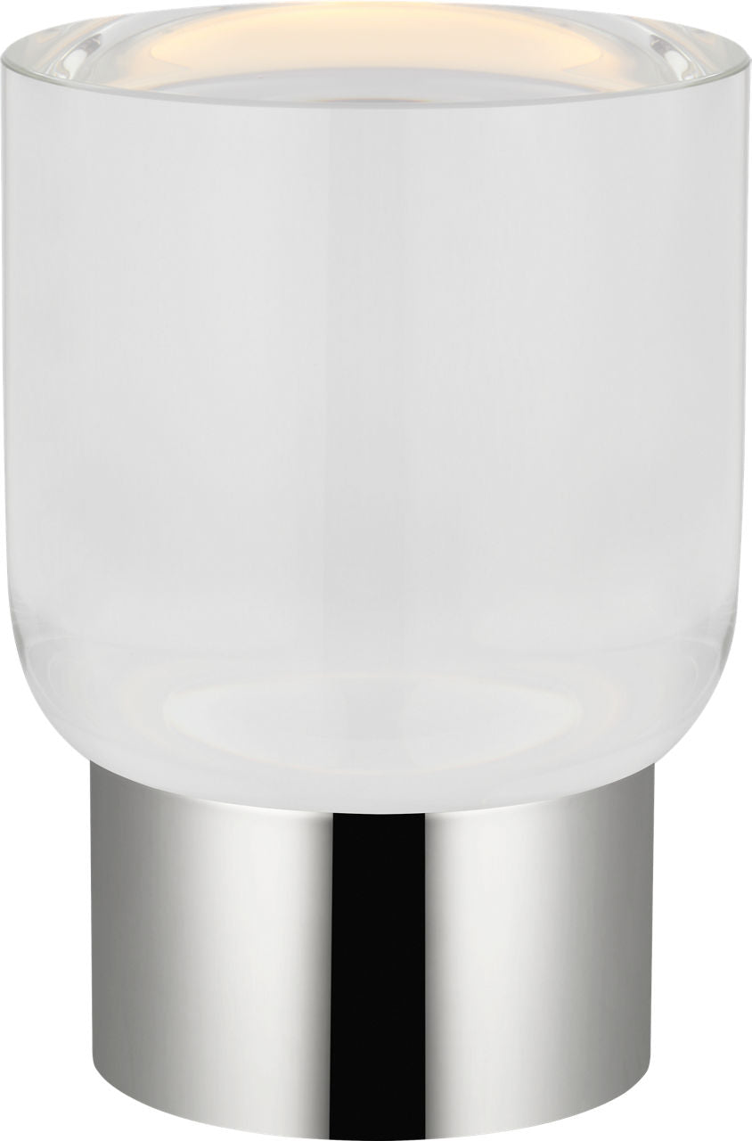 Caspe 7 Rechargeable Table Lamp polished nickel 2700K 90 CRI