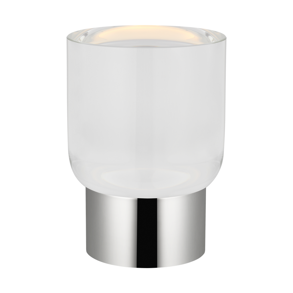 Caspe 7 Rechargeable Table Lamp polished nickel 2700K 90 CRI