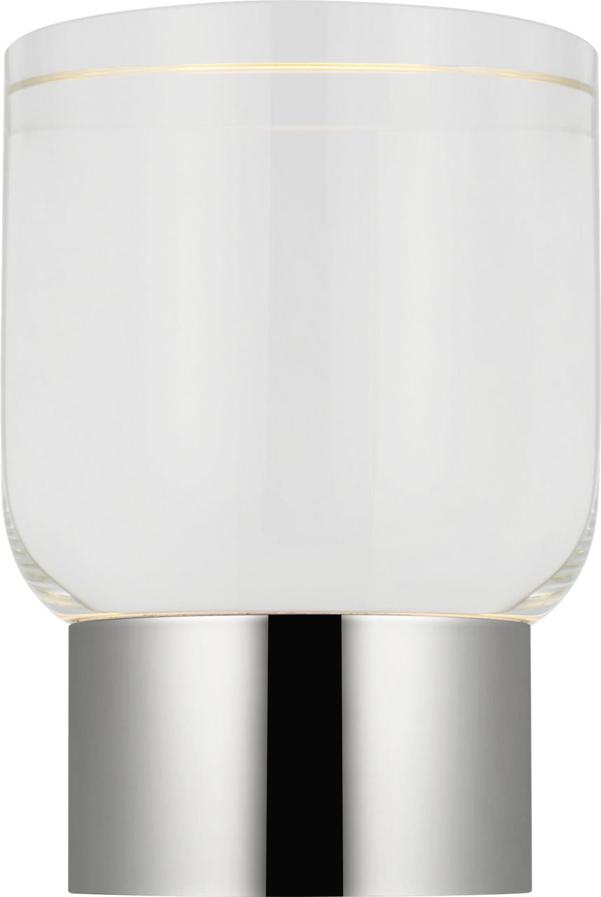 Caspe 7 Rechargeable Table Lamp polished nickel 2700K 90 CRI
