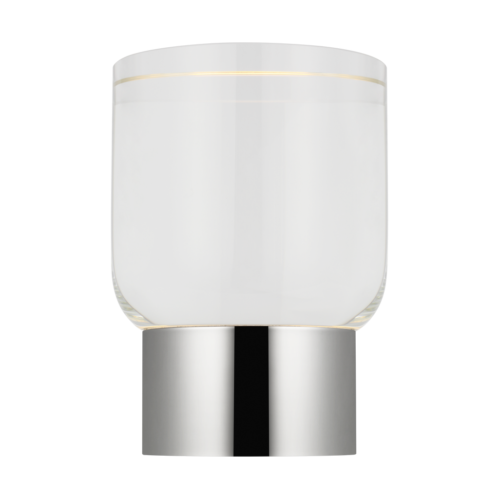 Caspe 7 Rechargeable Table Lamp polished nickel 2700K 90 CRI