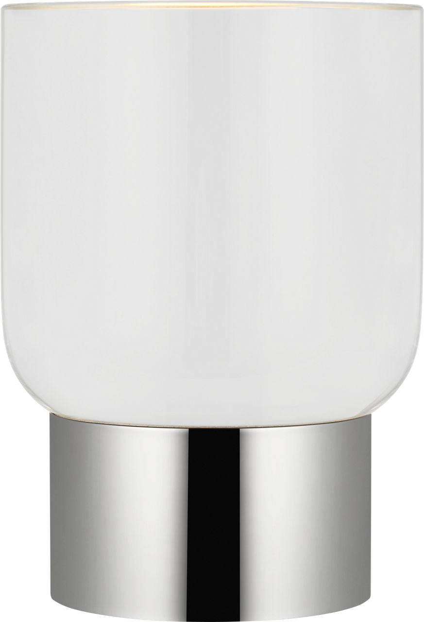 Caspe 7 Rechargeable Table Lamp polished nickel 2700K 90 CRI