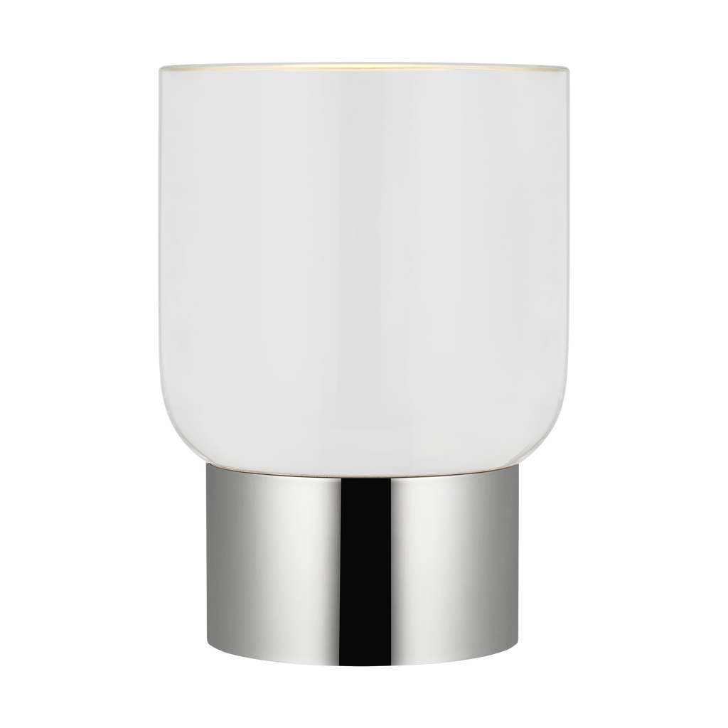 Caspe 7 Rechargeable Table Lamp polished nickel 2700K 90 CRI