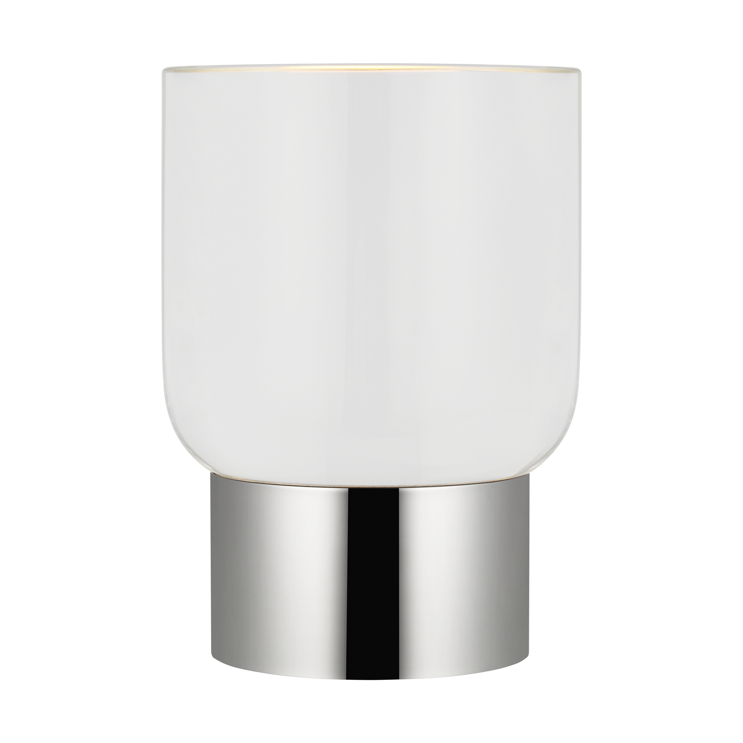 Caspe 7 Rechargeable Table Lamp polished nickel 2700K 90 CRI