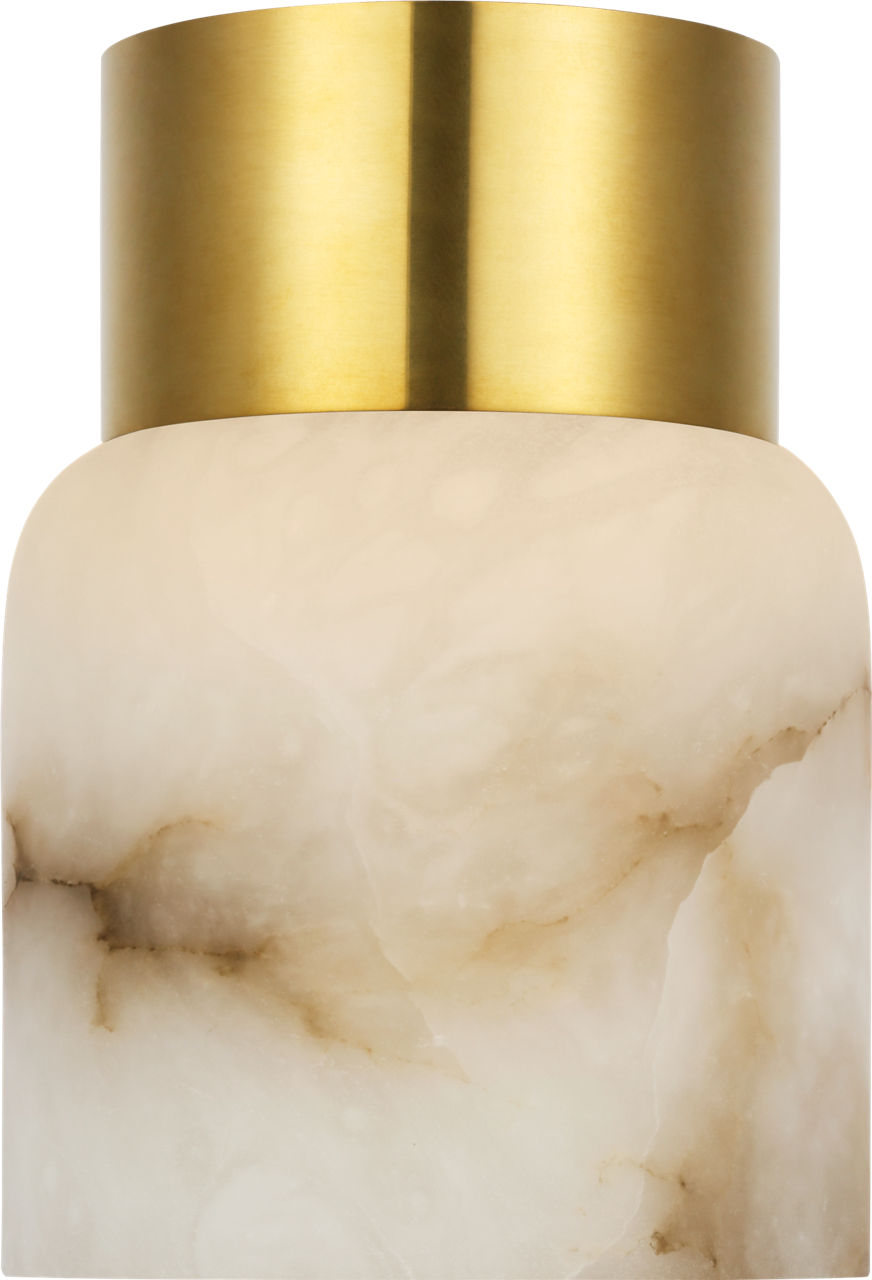 Caspe Alabaster 7 Rechargeable Table Lamp hand rubbed antique brass 2700K 90 CRI