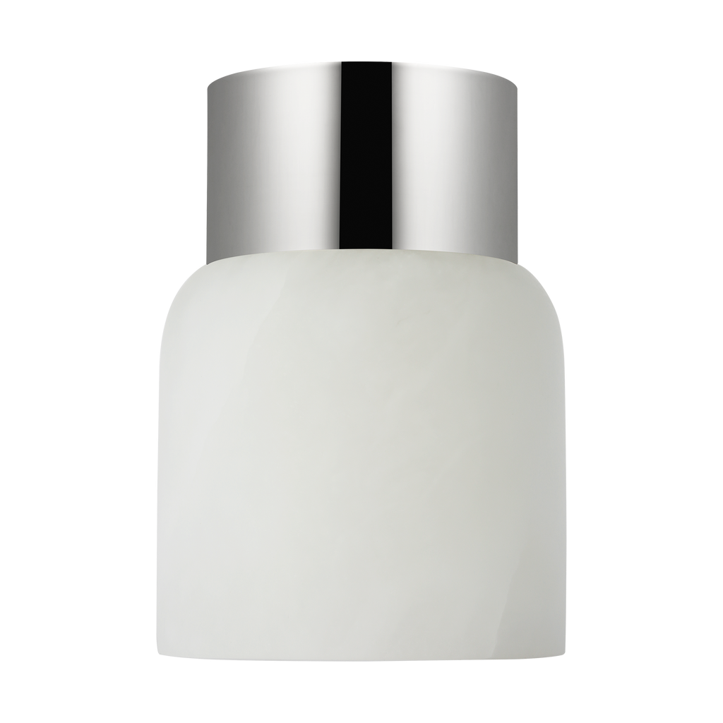 Caspe Alabaster 7 Rechargeable Table Lamp Polished Nickel 2700K 90 CRI