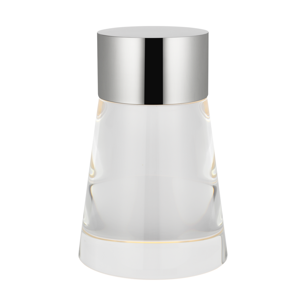 Caspe 8 Rechargeable Table Lamp polished nickel 2700K 90 CRI