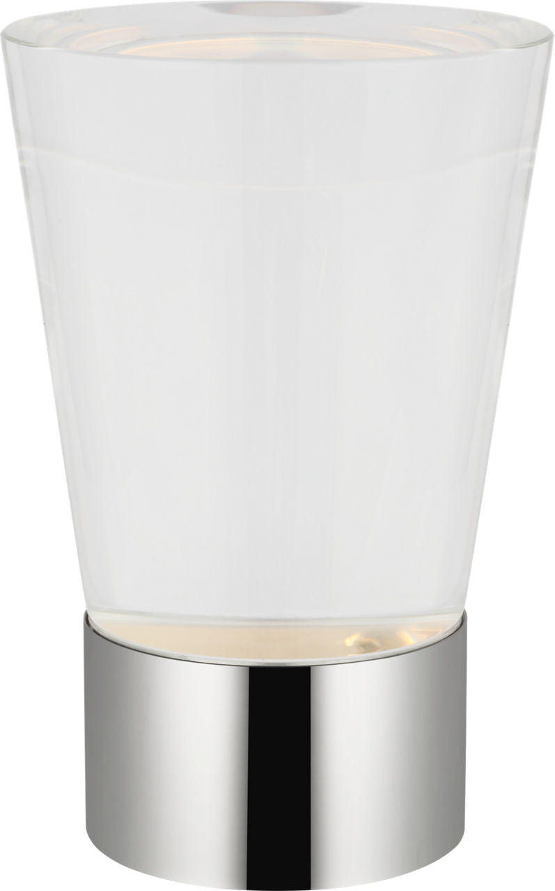 Caspe 8 Rechargeable Table Lamp polished nickel 2700K 90 CRI