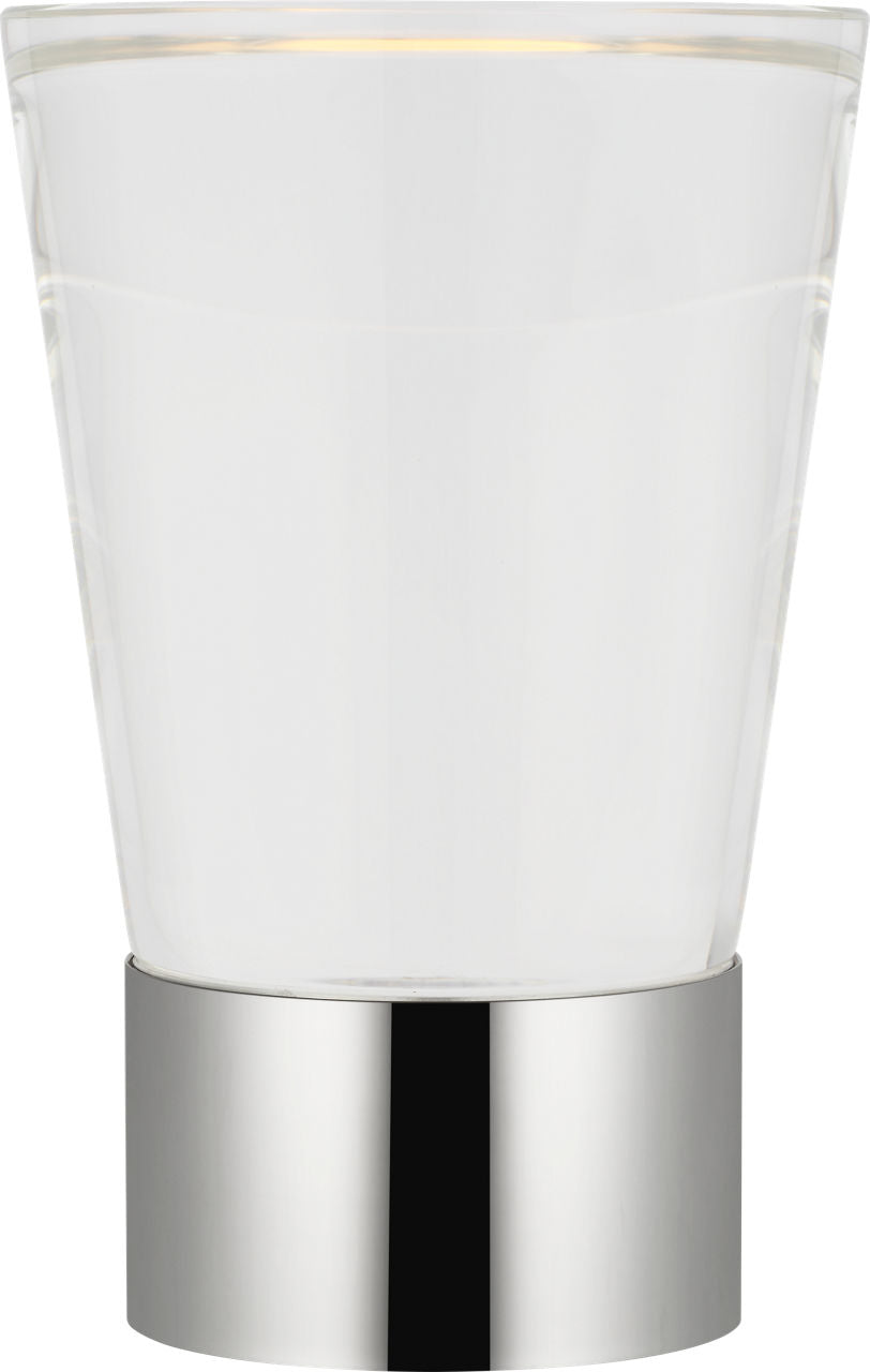 Caspe 8 Rechargeable Table Lamp polished nickel 2700K 90 CRI