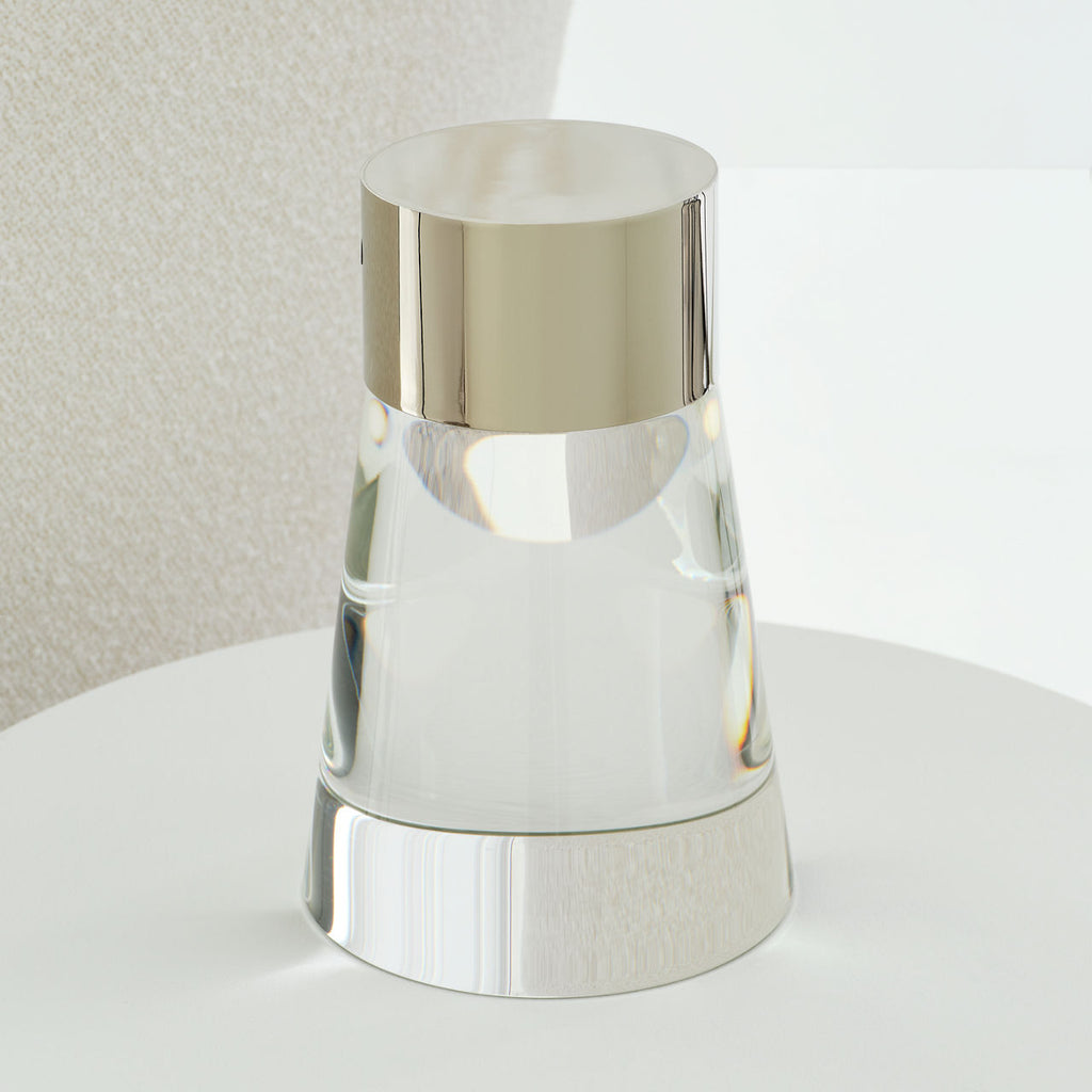 Caspe 8 Rechargeable Table Lamp polished nickel 2700K 90 CRI