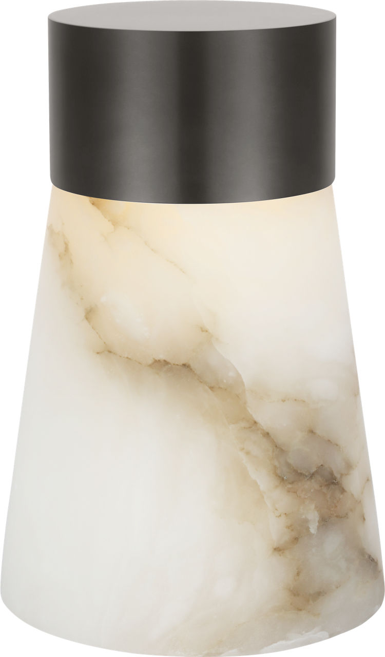 Caspe Alabaster 8 Rechargeable Table Lamp Bronze 2700K 90 CRI