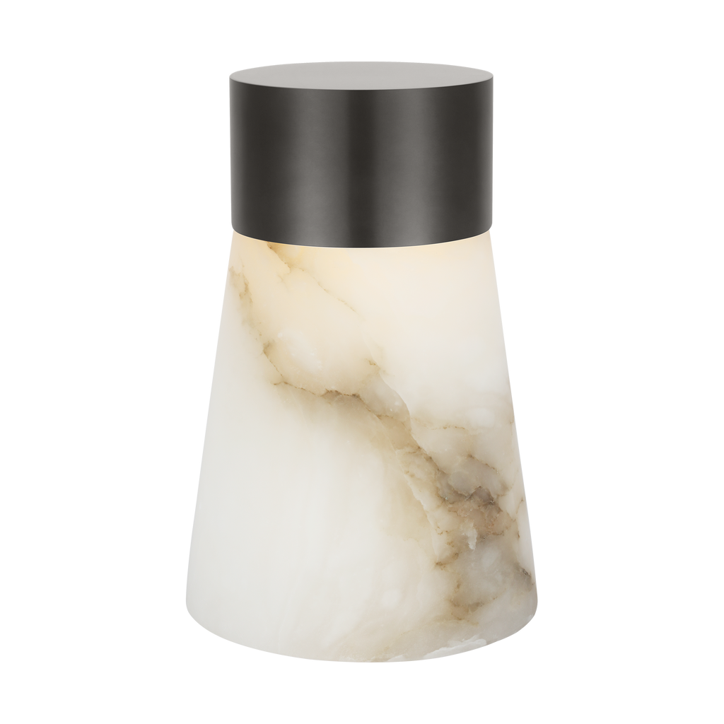 Caspe Alabaster 8 Rechargeable Table Lamp Bronze 2700K 90 CRI