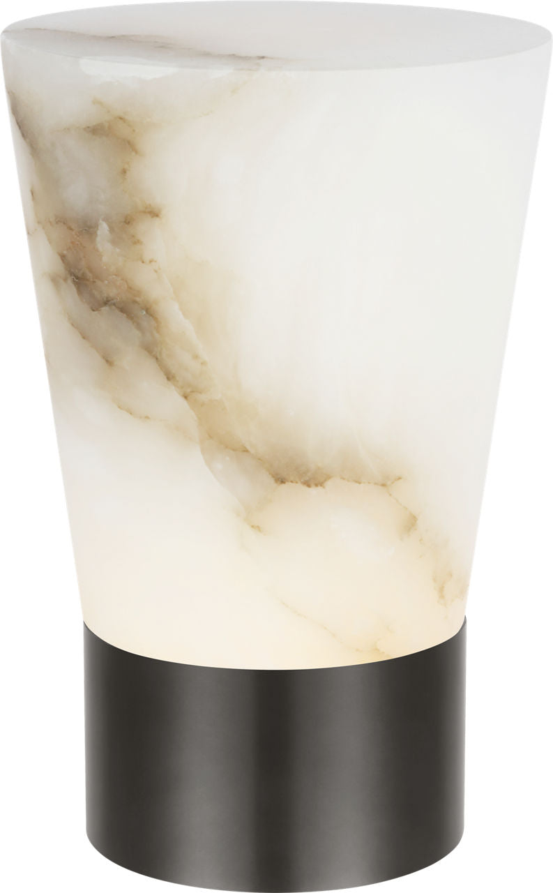 Caspe Alabaster 8 Rechargeable Table Lamp Bronze 2700K 90 CRI