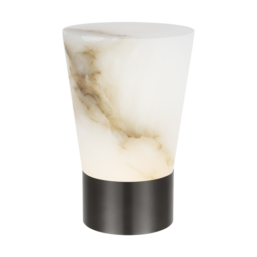 Caspe Alabaster 8 Rechargeable Table Lamp Bronze 2700K 90 CRI