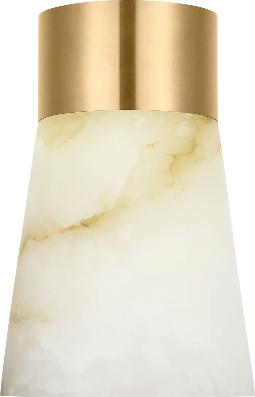 Caspe Alabaster 8 Rechargeable Table Lamp Hand Rubbed Antique Brass 2700K 90 CRI