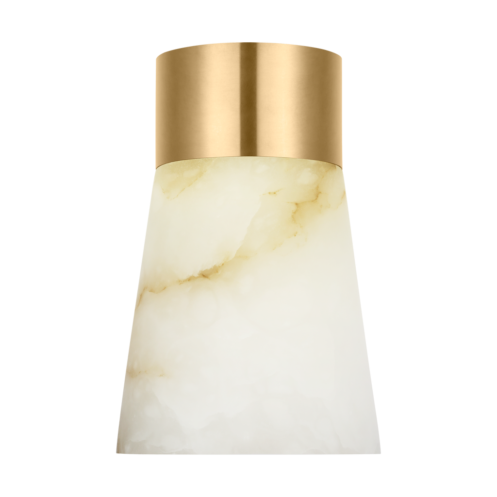 Caspe Alabaster 8 Rechargeable Table Lamp Hand Rubbed Antique Brass 2700K 90 CRI