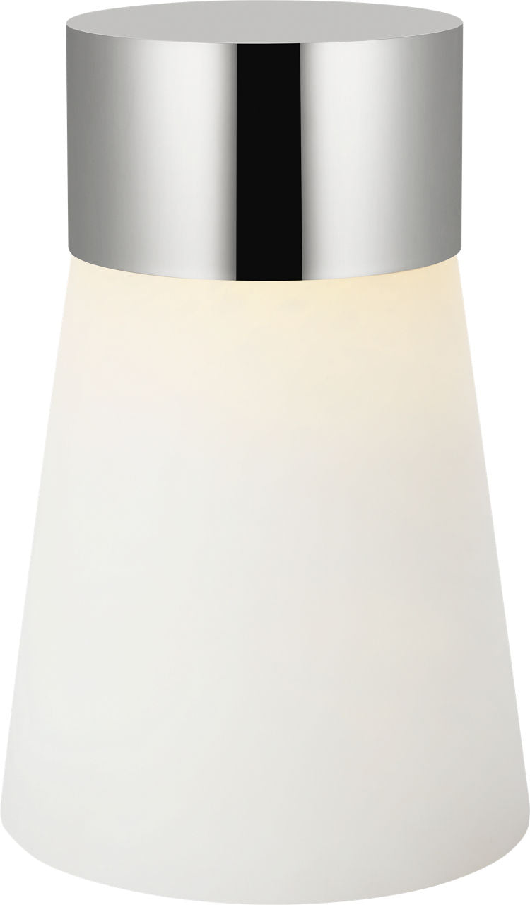 Caspe Alabaster 8 Rechargeable Table Lamp polished nickel 2700K 90 CRI