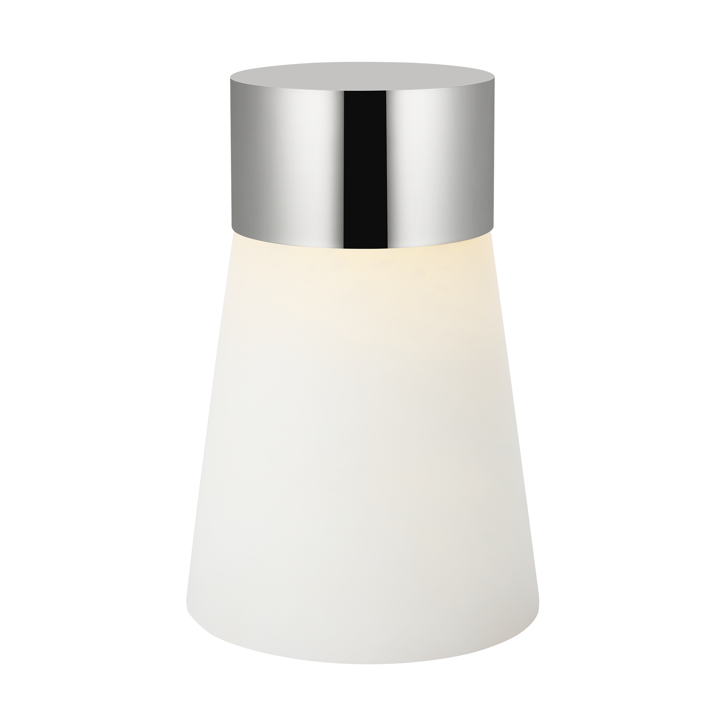 Caspe Alabaster 8 Rechargeable Table Lamp polished nickel 2700K 90 CRI