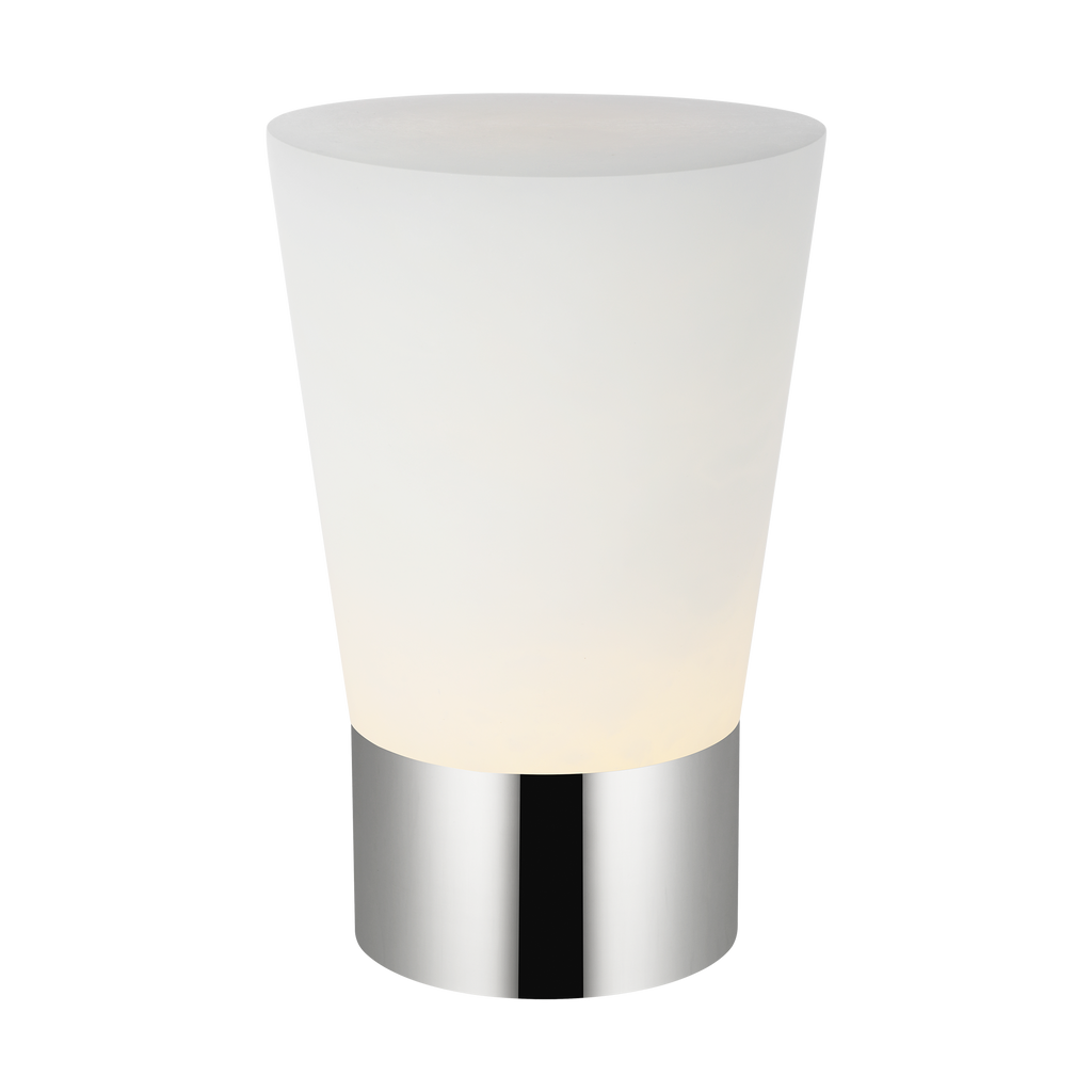 Caspe Alabaster 8 Rechargeable Table Lamp polished nickel 2700K 90 CRI