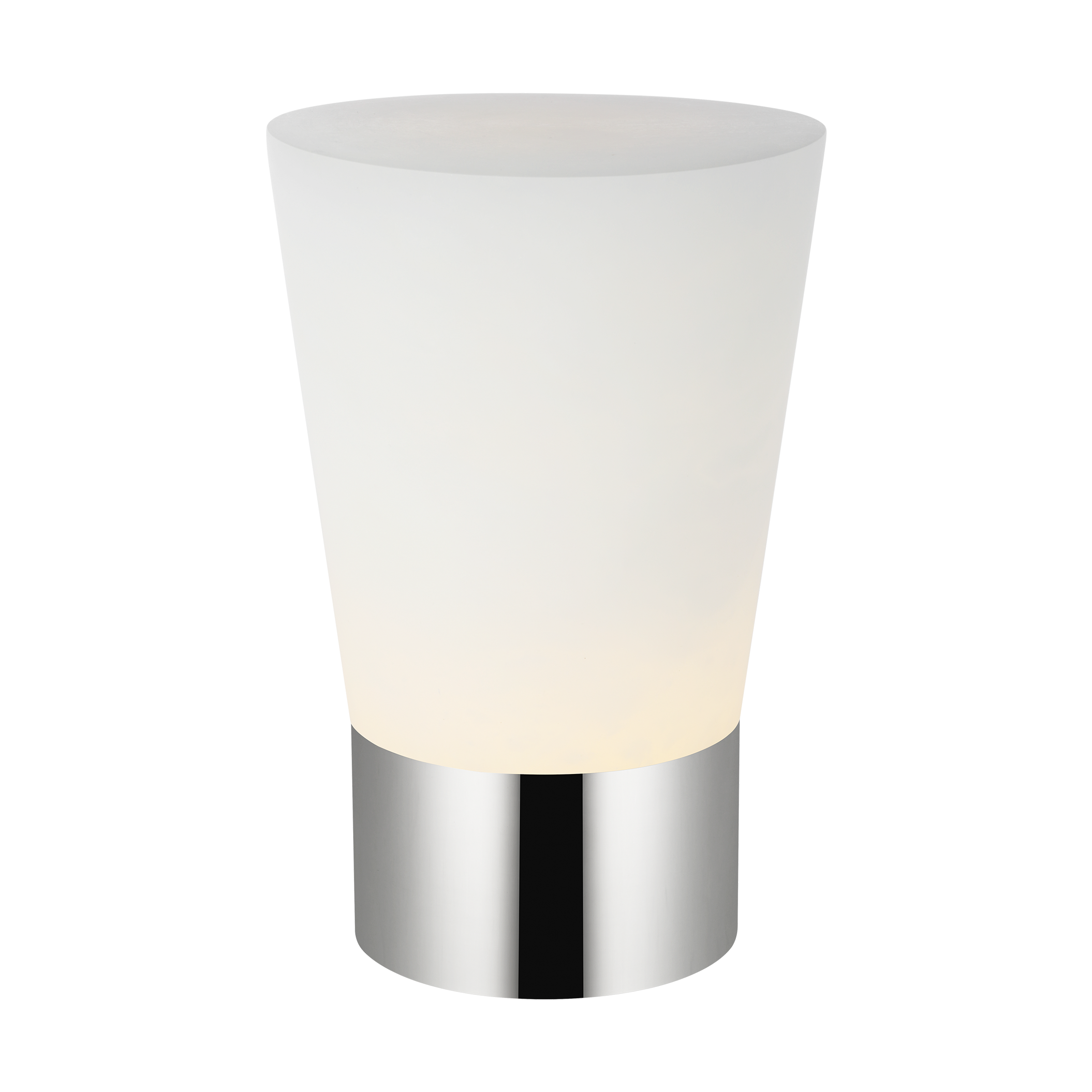 Caspe Alabaster 8 Rechargeable Table Lamp polished nickel 2700K 90 CRI