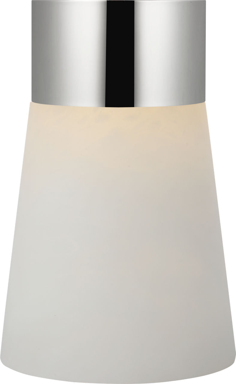 Caspe Alabaster 8 Rechargeable Table Lamp polished nickel 2700K 90 CRI