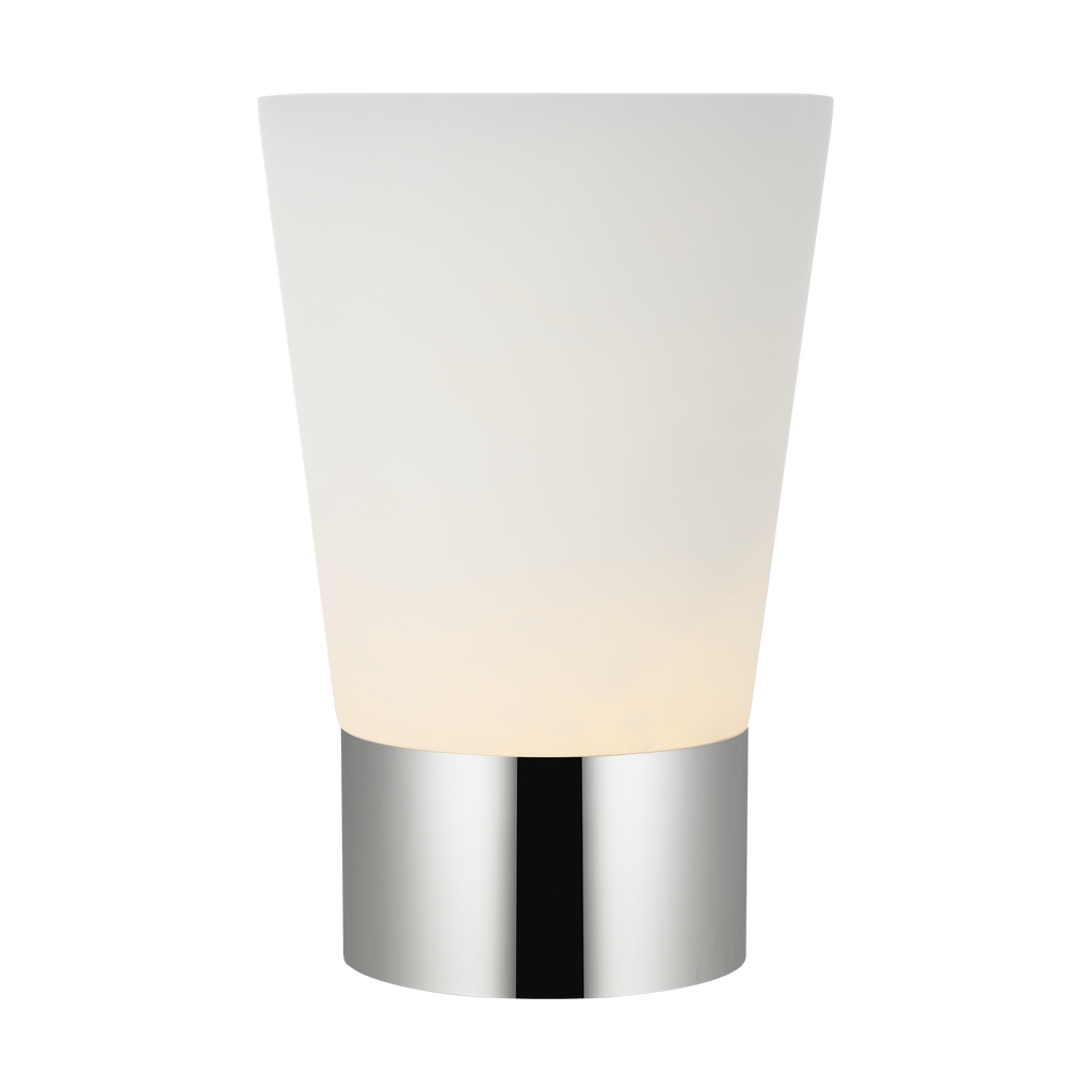 Caspe Alabaster 8 Rechargeable Table Lamp polished nickel 2700K 90 CRI
