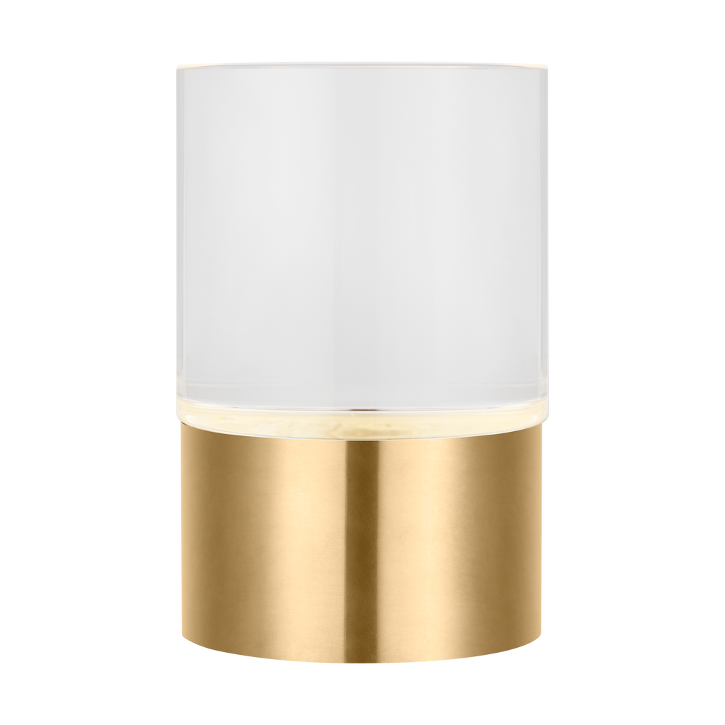 Caspe 6 Rechargeable Table Lamp Hand Rubbed Antique Brass 2700K 90 CRI