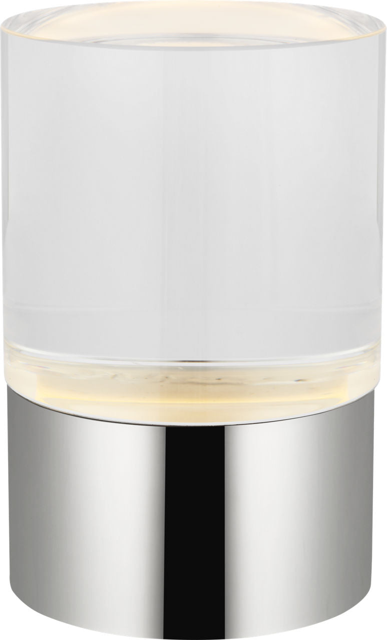 Caspe 6 Rechargeable Table Lamp Polished Nickel 2700K 90 CRI