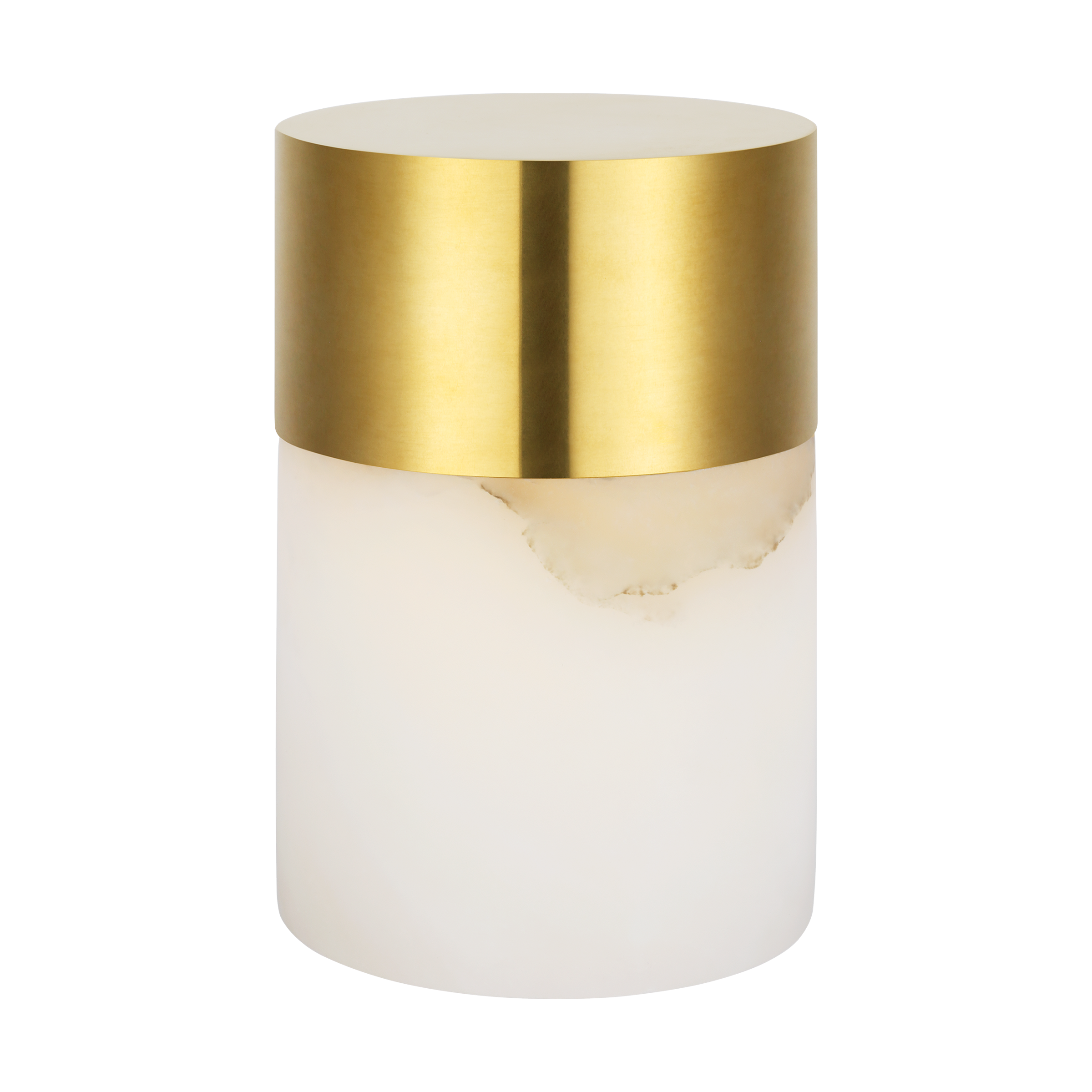 Caspe Alabaster 6 Rechargeable Table Lamp hand rubbed antique brass 2700K 90 CRI