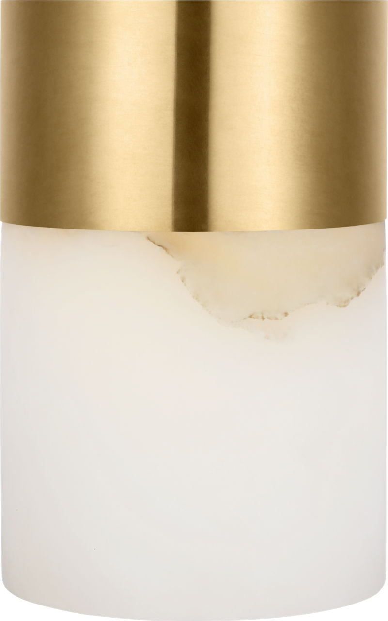 Caspe Alabaster 6 Rechargeable Table Lamp hand rubbed antique brass 2700K 90 CRI