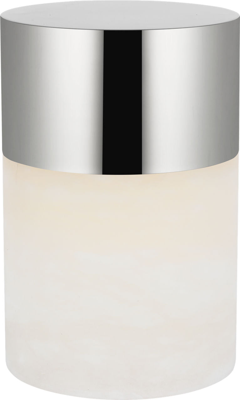 Caspe Alabaster 6 Rechargeable Table Lamp Polished Nickel 2700K 90 CRI