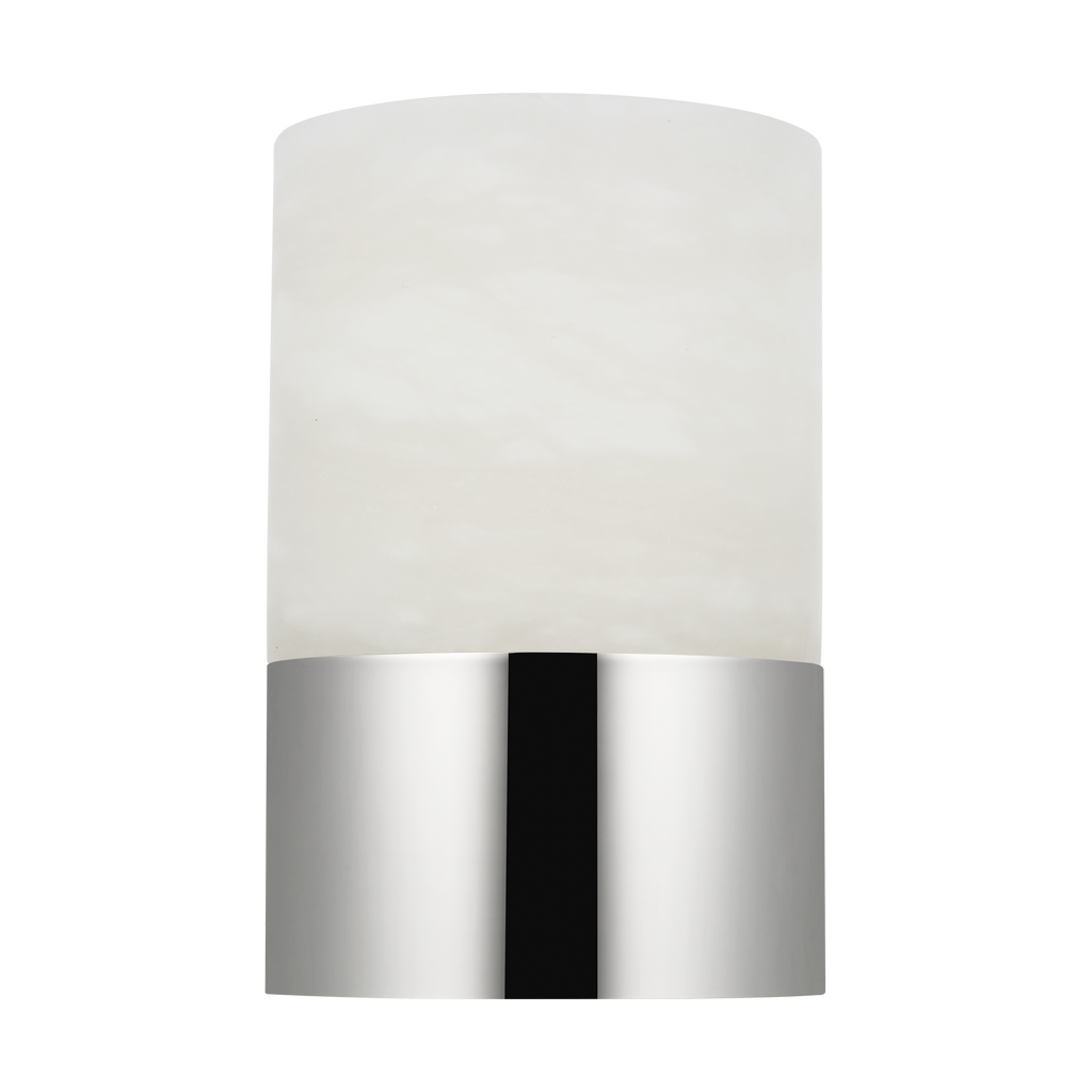 Caspe Alabaster 6 Rechargeable Table Lamp Polished Nickel 2700K 90 CRI