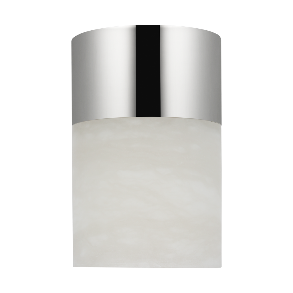 Caspe Alabaster 6 Rechargeable Table Lamp Polished Nickel 2700K 90 CRI