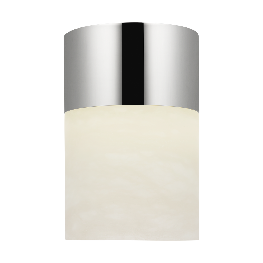 Caspe Alabaster 6 Rechargeable Table Lamp Polished Nickel 2700K 90 CRI