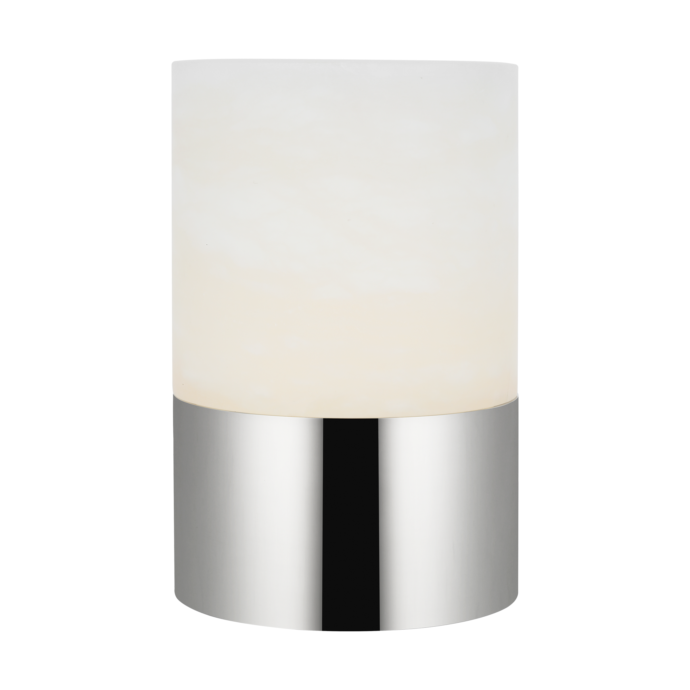 Caspe Alabaster 6 Rechargeable Table Lamp Polished Nickel 2700K 90 CRI