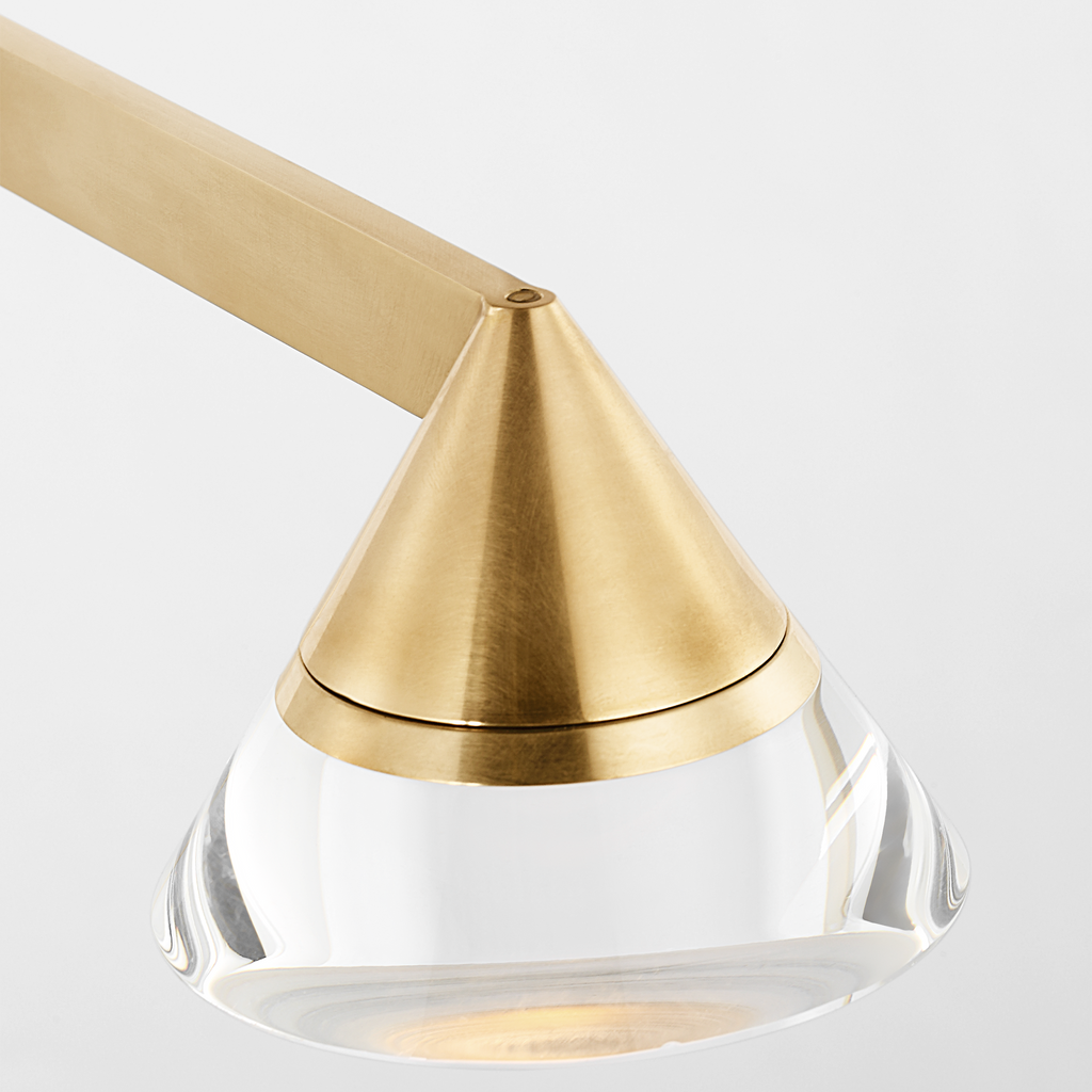 Midrand Crystal 19 Table Lamp hand-rubbed antique brass 2700K 90 CRI