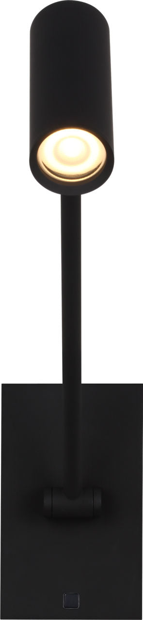 Ponte Small Task Sconce Nightshade Black 3000K 90 CRI