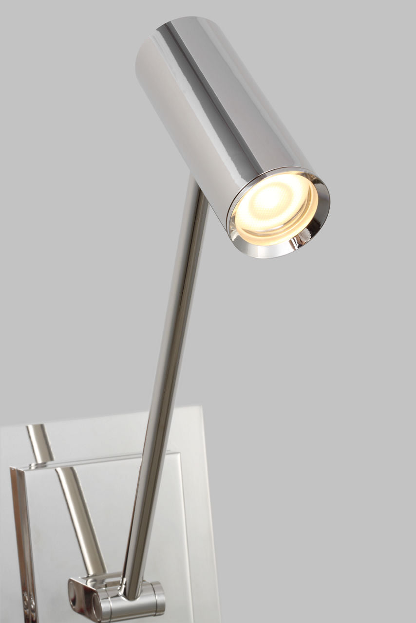 Ponte Small Task Sconce polished nickel 3000K 90 CRI