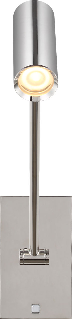 Ponte Small Task Sconce polished nickel 3000K 90 CRI