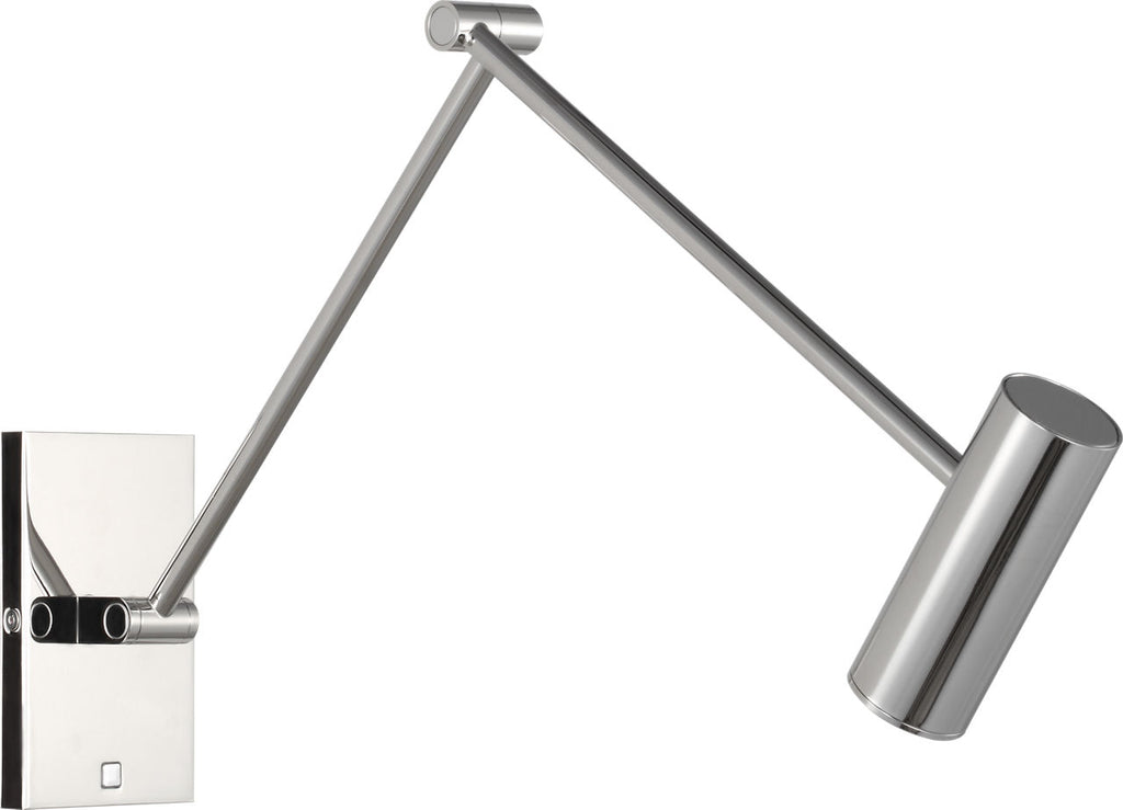 Ponte Medium Task Sconce Polished Nickel 3000K 90 CRI
